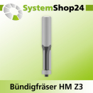Systemshop24 Bündigfräser mit Kugellager HM Z3...
