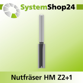 Systemshop24 Nutfräser HM Z2+1 D10mm AL32mm GL70mm...