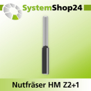Systemshop24 Nutfräser HM Z2+1 D10mm AL32mm GL70mm...