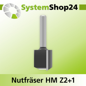 Systemshop24 Nutfräser HM Z2+1 D20mm AL20mm GL54mm...