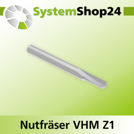 Systemshop24 VHM Nutfräser für Dremel Z1 D3,2mm (1/8") AL8mm GL36mm S3,2mm (1/8")