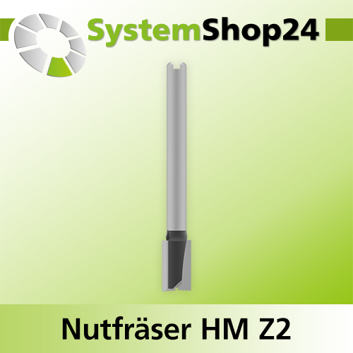 Systemshop24 Nutfräser für Dremel HM Z2 D4,8mm AL8mm GL36mm S3,2mm (1/8")