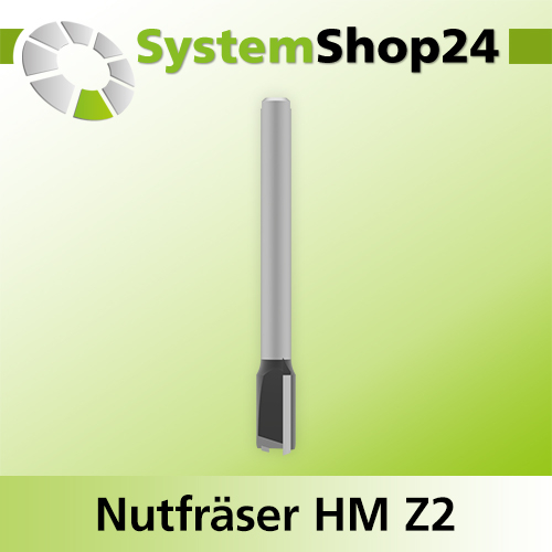 Systemshop24 Nutfräser für Dremel HM Z2 D4,8mm AL8mm GL36mm S3,2mm (1/8")