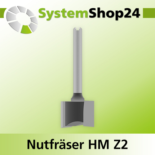 Systemshop24 Nutfräser für Dremel HM Z2 D12,7mm (1/2") AL9,5mm (3/8") GL36mm S3,2mm (1/8")