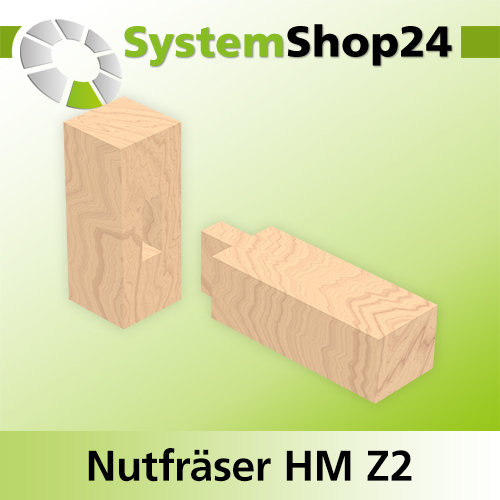 Systemshop24 Nutfräser für Dremel HM Z2 D12,7mm (1/2") AL9,5mm (3/8") GL36mm S3,2mm (1/8")