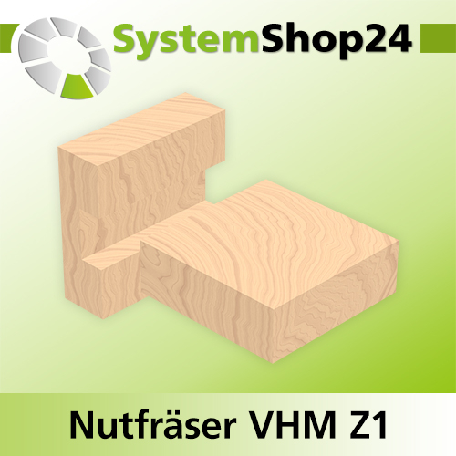 Systemshop24 VHM Nutfräser für Dremel Z1 D3,2mm (1/8") AL8mm GL36mm S4,8mm