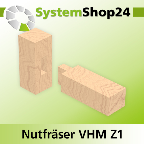 Systemshop24 VHM Nutfräser für Dremel Z1 D3,2mm (1/8") AL8mm GL36mm S4,8mm