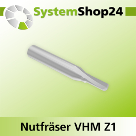 Systemshop24 VHM Nutfräser für Dremel Z1 D3,2mm (1/8") AL8mm GL36mm S4,8mm