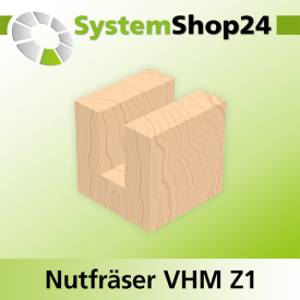 Systemshop24 VHM Nutfräser für Dremel Z1 D3,2mm (1/8") AL8mm GL36mm S4,8mm