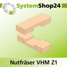 Systemshop24 VHM Nutfräser für Dremel Z1 D3,2mm (1/8") AL8mm GL36mm S4,8mm