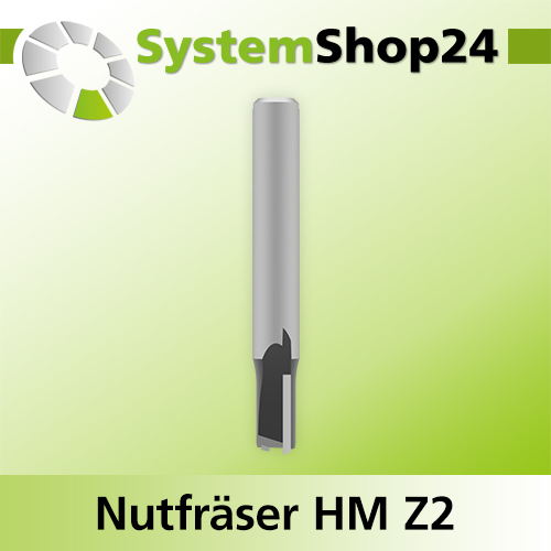 Systemshop24 Nutfräser für Dremel HM Z2 D4,8mm AL8mm GL36mm S4,8mm