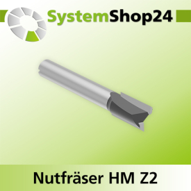Systemshop24 Nutfräser für Dremel HM Z2 D6,4mm (1/4") AL9,5mm (3/8") GL36mm S4,8mm