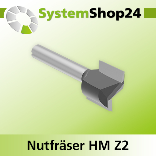 Systemshop24 Nutfräser für Dremel HM Z2 D12,7mm (1/2") AL9,5mm (3/8") GL36mm S4,8mm