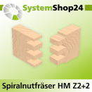 Systemshop24 Spiralnutfräser HM Z2+2 D6mm AL22mm AL1...