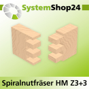 Systemshop24 Spiralnutfräser HM Z3+3 D12mm AL25mm...