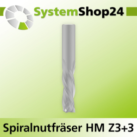 Systemshop24 Spiralnutfräser HM Z3+3 D12mm AL35mm (1...