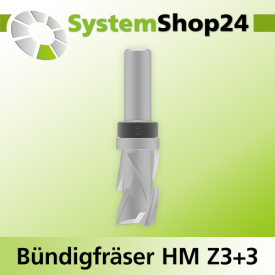 Systemshop24 Bündigfräser spiralgenutet mit...
