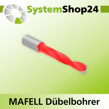 Systemshop24 Dübelbohrer für MAFELL DuoDübler HM Z2 D6,1mm AL30mm GL58mm S8mm SL16mm RL RD