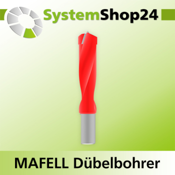 Systemshop24 Dübelbohrer für MAFELL DuoDübler HM Z2 D10,2mm AL30mm GL58mm S8mm SL16mm RL RD