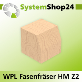 Systemshop24 Wendeplatten-Fasenfräser mit Kugellager Z2 D25mm AL11mm 22,5° GL64mm S8mm RL