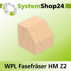 Systemshop24 Wendeplatten-Fasenfräser Z2 D28,6mm (1 1/8") AL8mm 45° GL50mm S8mm RL
