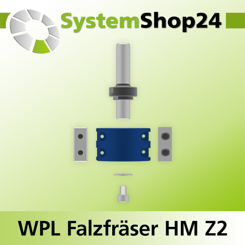 Systemshop24 Wendeplatten-Falzfräser Z2 D50mm AL30mm GL77mm S12mm RL