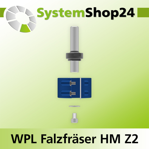 Systemshop24 Wendeplatten-Falzfräser Z2 D50mm AL30mm GL77mm S12mm RL