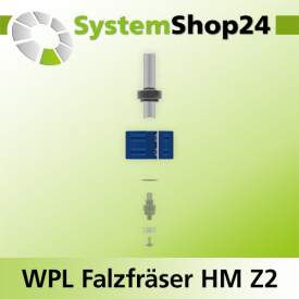 Systemshop24 Wendeplatten-Falzfräser Z2 D50mm AL30mm GL77mm S12mm RL