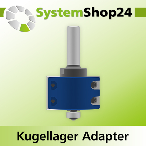 Systemshop24 Kugellager Adapter für Wendeplatten-Falzfräser mit 14mm Kugellager