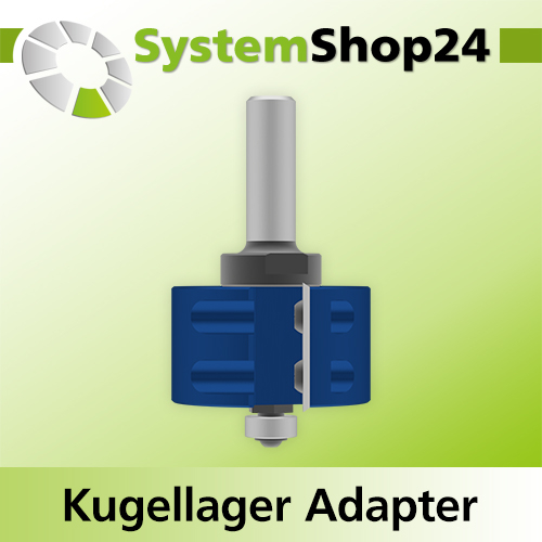 Systemshop24 Kugellager Adapter für Wendeplatten-Falzfräser mit 14mm Kugellager