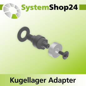 Systemshop24 Kugellager Adapter für Wendeplatten-Falzfräser mit 14mm Kugellager