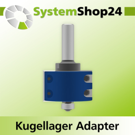 Systemshop24 Kugellager Adapter für Wendeplatten-Falzfräser mit 14mm Kugellager
