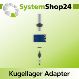 Systemshop24 Kugellager Adapter für Wendeplatten-Falzfräser mit 14mm Kugellager