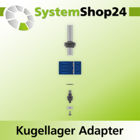 Systemshop24 Kugellager Adapter für Wendeplatten-Falzfräser mit 14mm Kugellager