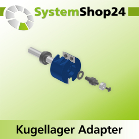 Systemshop24 Kugellager Adapter für Wendeplatten-Falzfräser mit 14mm Kugellager