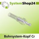 Systemshop24 Bohrsystem-Kopf Chromstahl D15mm d6mm H9mm...