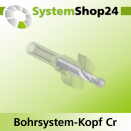 Systemshop24 Bohrsystem-Kopf Chromstahl D22mm d6mm H9mm...