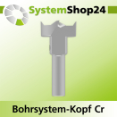 Systemshop24 Bohrsystem-Kopf Chromstahl D24mm d6mm H9mm...