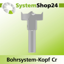 Systemshop24 Bohrsystem-Kopf Chromstahl D27mm d6mm H9mm...