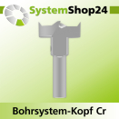 Systemshop24 Bohrsystem-Kopf Chromstahl D28mm d6mm H9mm...