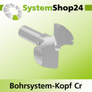 Systemshop24 Bohrsystem-Kopf Chromstahl D44mm d6mm...