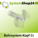 Systemshop24 Bohrsystem-Kopf Chromstahl D44mm d6mm...