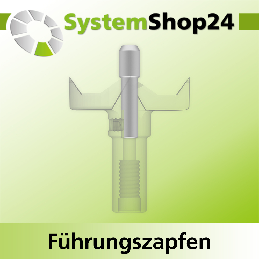 Systemshop24 Führungszapfen D8mm NL12mm GL34mm S6mm