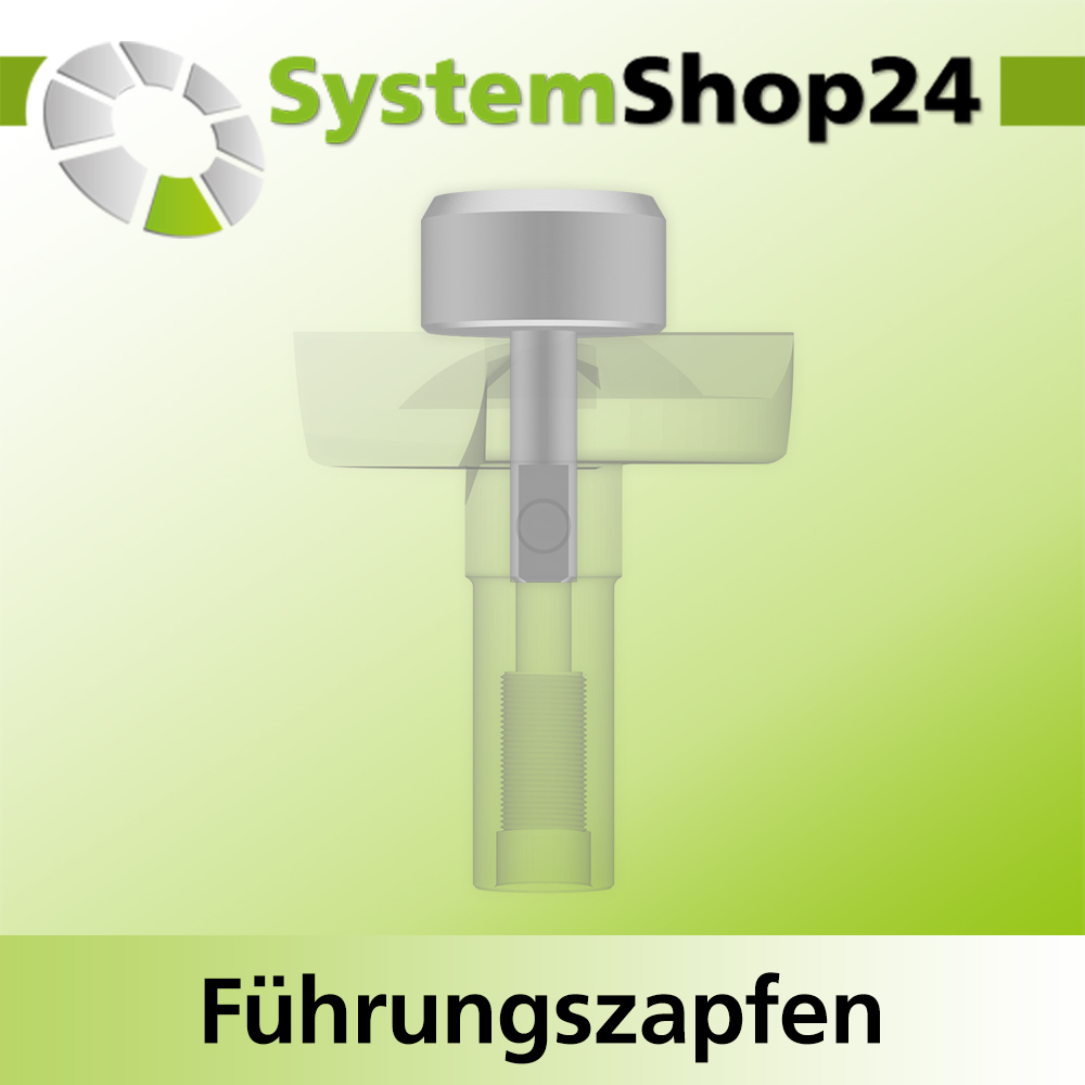 Systemshop24 Führungszapfen D22mm NL12mm GL34mm S6mm