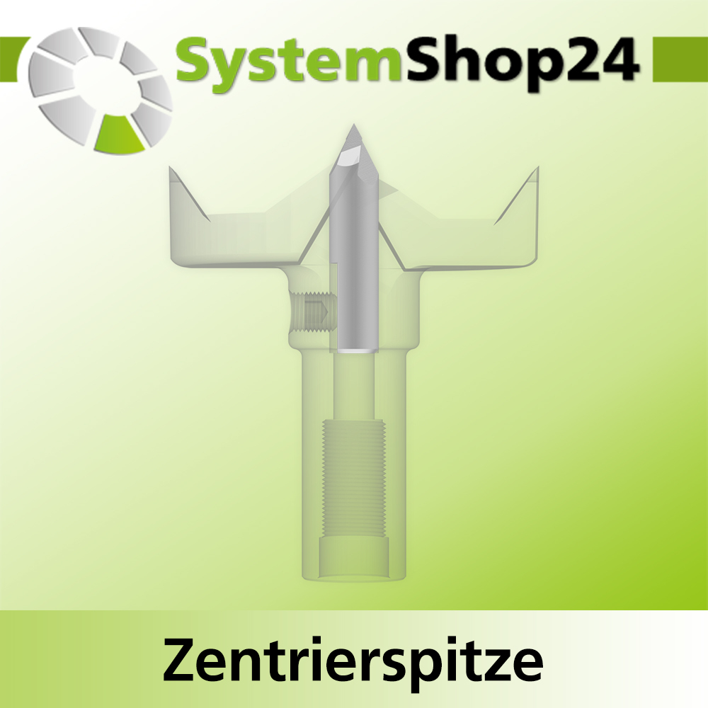 Systemshop24 Zentrierspitze HSS M2 D6mm GL28mm