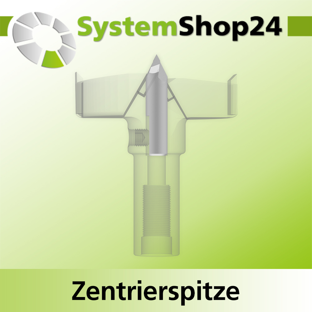Systemshop24 Zentrierspitze HSS M2 D6mm GL28mm