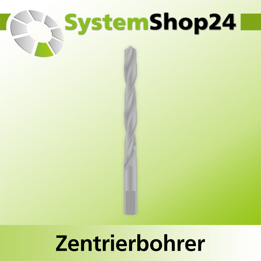 Systemshop24 Zentrierbohrer mit Dachformspitze HSS M2 D6mm NL57mm GL77mm S6mm