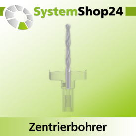 Systemshop24 Zentrierbohrer mit Dachformspitze HSS M2 D6mm NL57mm GL77mm S6mm