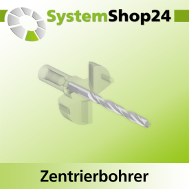 Systemshop24 Zentrierbohrer mit Dachformspitze HSS M2 D6mm NL57mm GL77mm S6mm