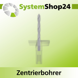 Systemshop24 Zentrierbohrer mit Zentrierspitze und Vorschneidern HSS M2 D6mm NL57mm GL77mm S6mm